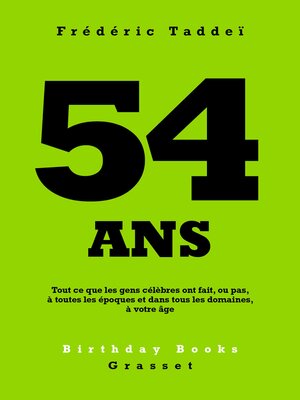 cover image of 54 ans